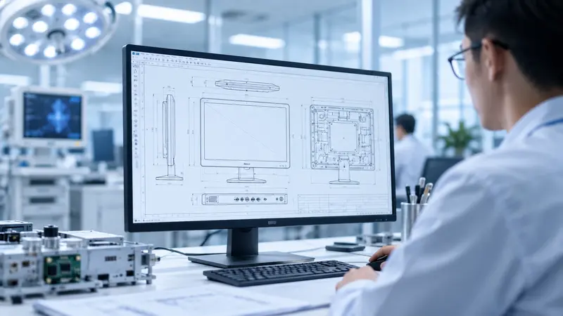 Illustrative medical display engineering scene